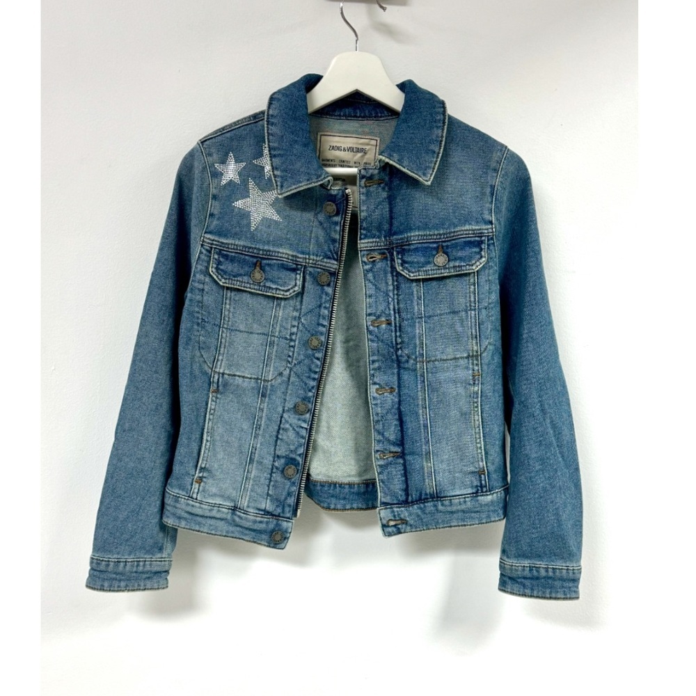 Zadig & Voltaire Star Strass Denim Jacket. - Picture 10 of 14